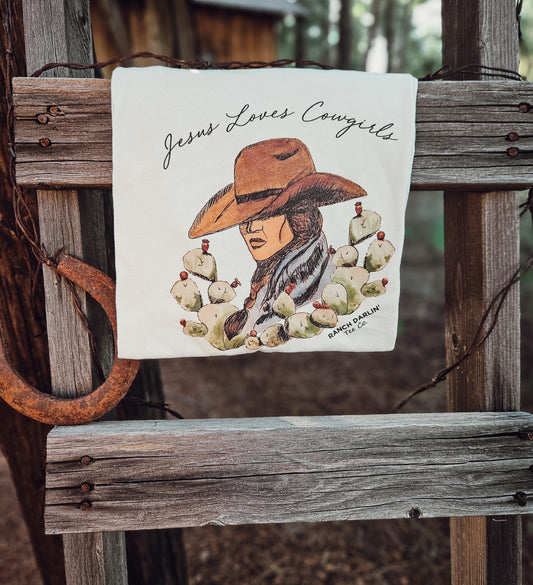 Jesus Loves Cowgirls Tee