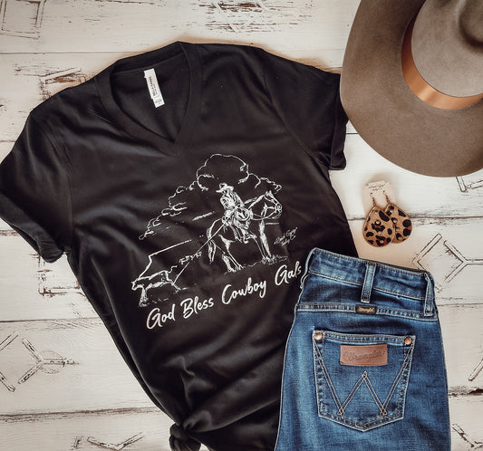 God Bless Cowboy Gals Tee